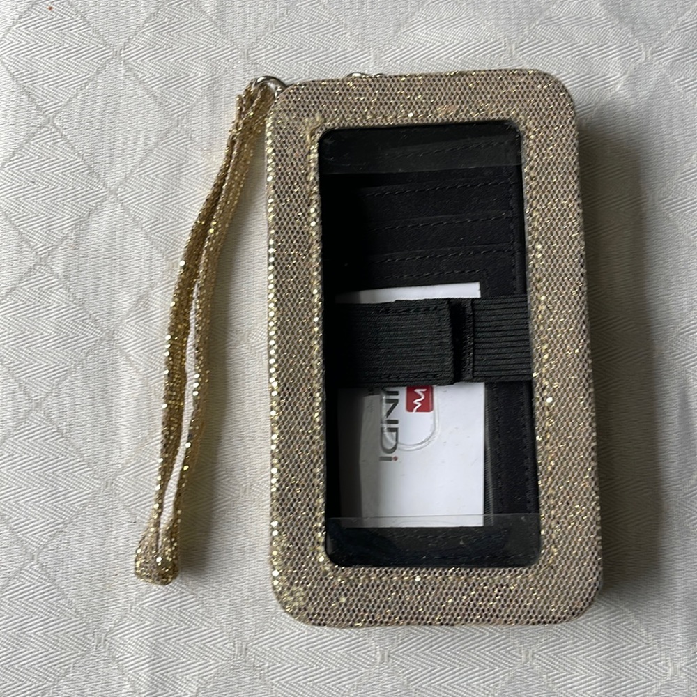 Mundi Smart Case Phone Wallet Gold Sparkles